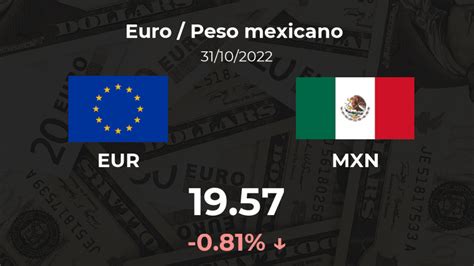 euros a peso mexicano